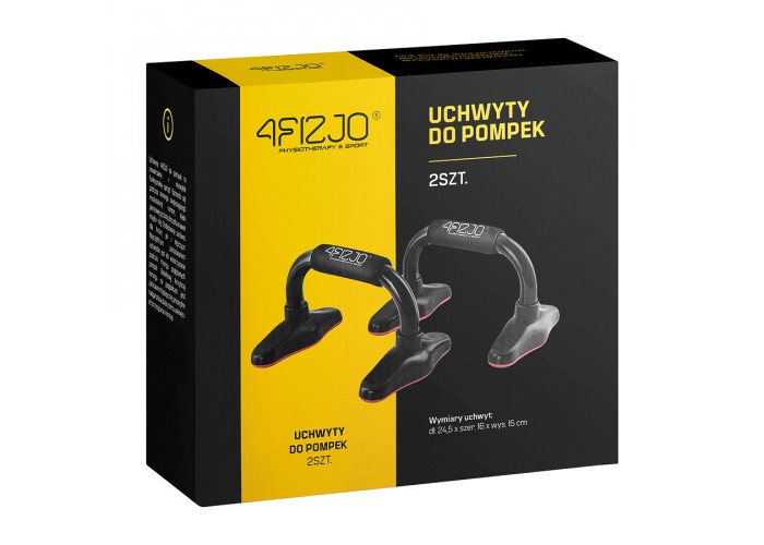 Упори для віджимань 4FIZJO Push-up Bars Black/Red (P-5907739310392)
