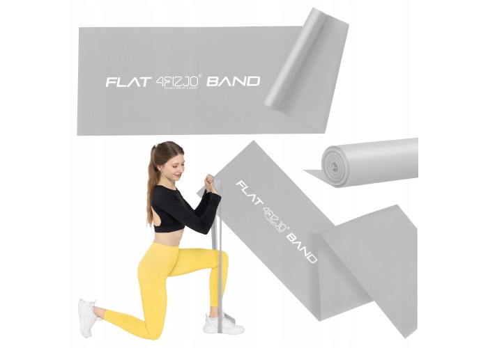 Стрічка-еспандер для спорту та реабілітації 4FIZJO Flat Band 200 х 15 cм 15-25 кг Silver (P-5907739310446)