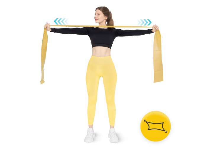 Стрічка-еспандер для спорту та реабілітації 4FIZJO Flat Band 200 х 15 cм 25-35 кг Gold (P-5907739310453)