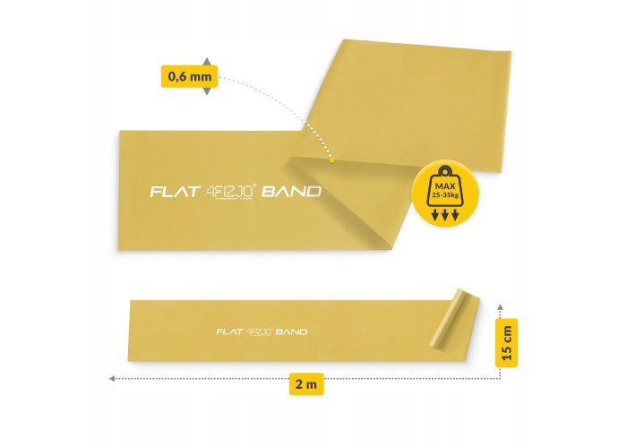 Стрічка-еспандер для спорту та реабілітації 4FIZJO Flat Band 200 х 15 cм 25-35 кг Gold (P-5907739310453)