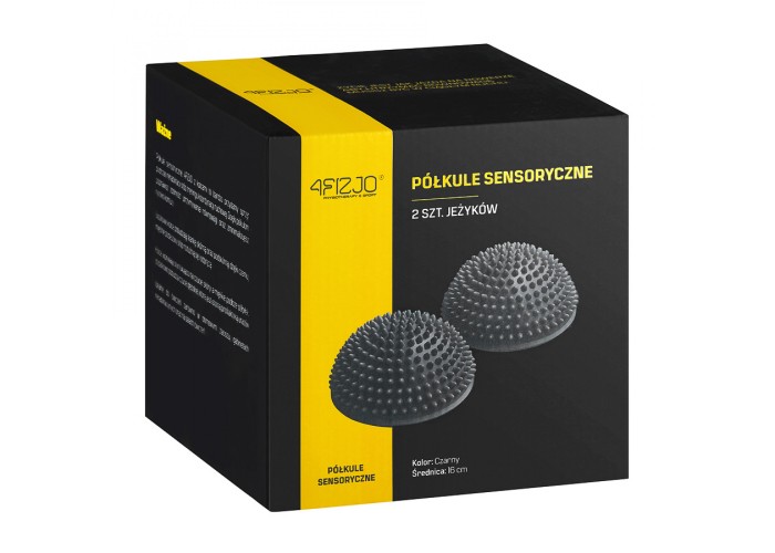 Півсфера масажна балансувальна 4FIZJO Balance Pad 16 см 2 шт масажер для ніг, стоп Black (P-5907739310484)