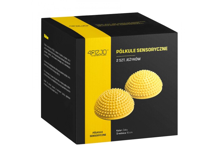 Півсфера масажна балансувальна 4FIZJO Balance Pad 16 см 2 шт масажер для ніг, стоп Yellow (P-5907739310460)