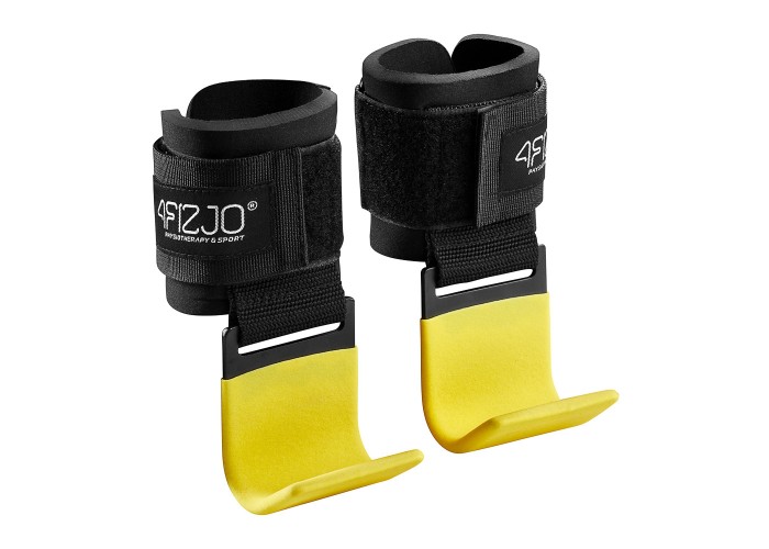 Гачки для перекладини та тяги 4FIZJO Hooks Black/Yellow (P-5907739311078)