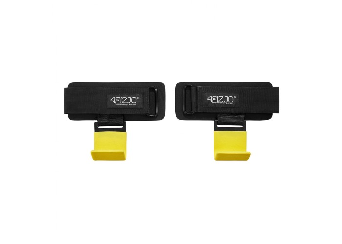 Гачки для перекладини та тяги 4FIZJO Hooks Black/Yellow (P-5907739311078)