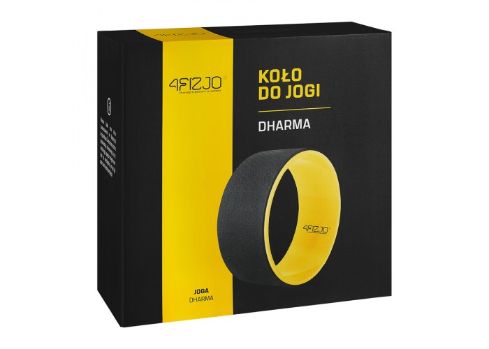 Колесо для йоги та фітнесу 4FIZJO Dharma XXL Black/Yellow (P-5907739310415)