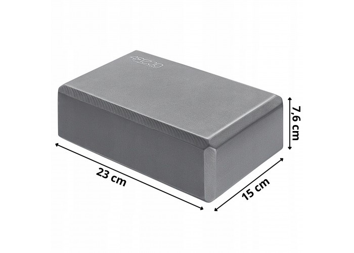 Блок для йоги 4FIZJO 23 x 15 x 7.6 см Grey (P-5907739311221)