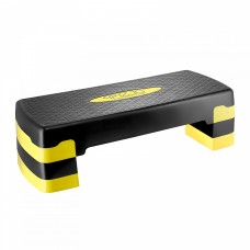 Степ-платформа 3-ступінчаста 4FIZJO 69 х 28 х 10-15-20 см Black/Yellow (P-5907739311436)