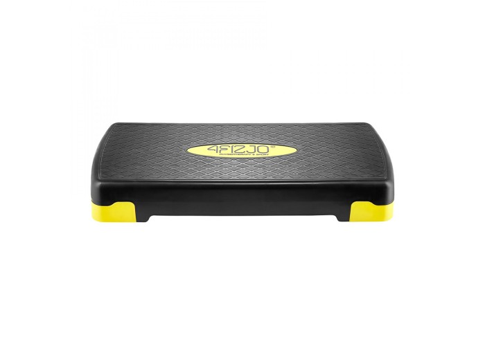 Степ-платформа 3-ступінчаста 4FIZJO 69 х 28 х 10-15-20 см Black/Yellow (P-5907739311436)
