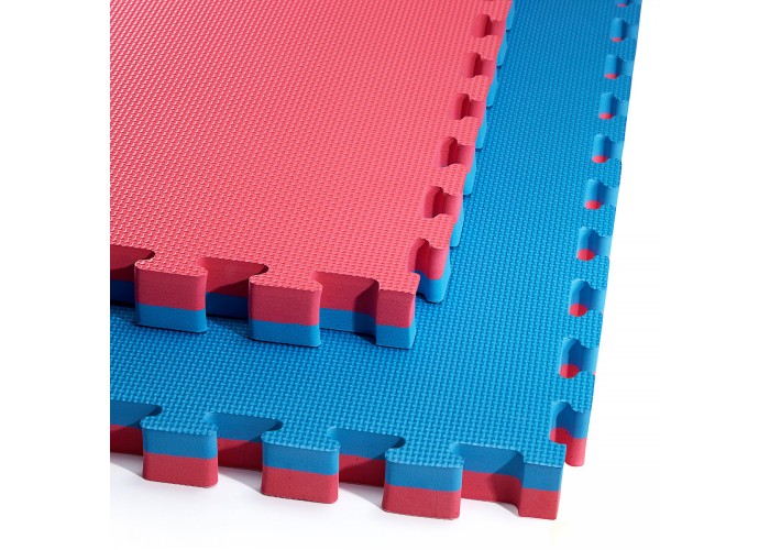 Мат-пазл (ласточкин хвіст) 4FIZJO Mat Puzzle EVA 100 x 100 x 4 cм Blue/Red (P-5907739310668)