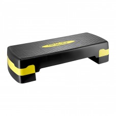Степ-платформа 2-ступінчаста 4FIZJO 69 х 28 х 10-15 см Black/Yellow (P-5907739310408)