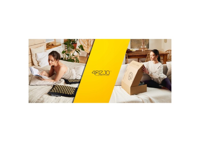 Килимок акупунктурний з подушкою 4FIZJO Eco Mat Аплікатор Кузнєцова Black/Gold (P-5907739311566)