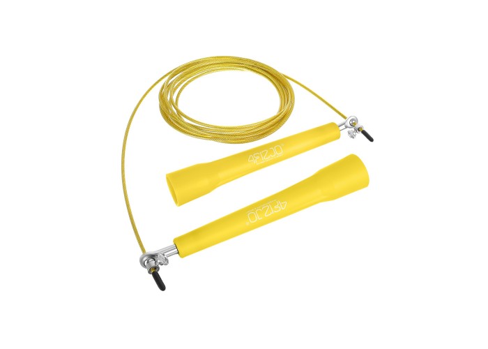 Скакалка швидкісна для кросфіту 4FIZJO Standard+ Yellow (P-5907739311535)