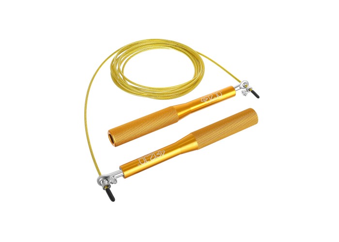 Скакалка швидкісна для кросфіту 4FIZJO Speed Rope Gold (P-5907222931158)