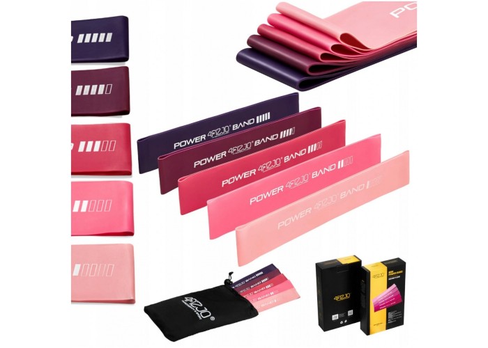 Резинки для фітнесу 4FIZJO Mini Power Band набір 5 шт 1-20 кг Pink (P-5907739311443)