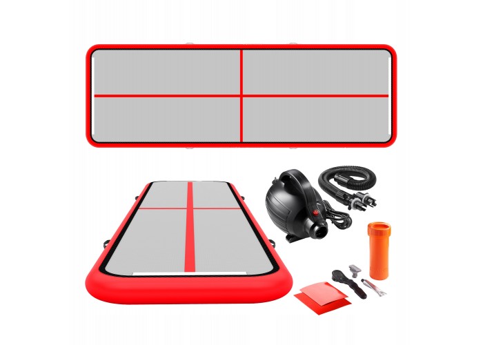 Мат гімнастичний надувний 4FIZJO Air Track Mat 600 x 200 x 20 см White/Red (P-5907739312044)