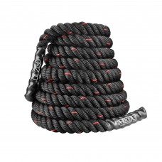 Канат тренувальний 4FIZJO Battle Rope 12 м для кросфіту Black (P-5907739312259)