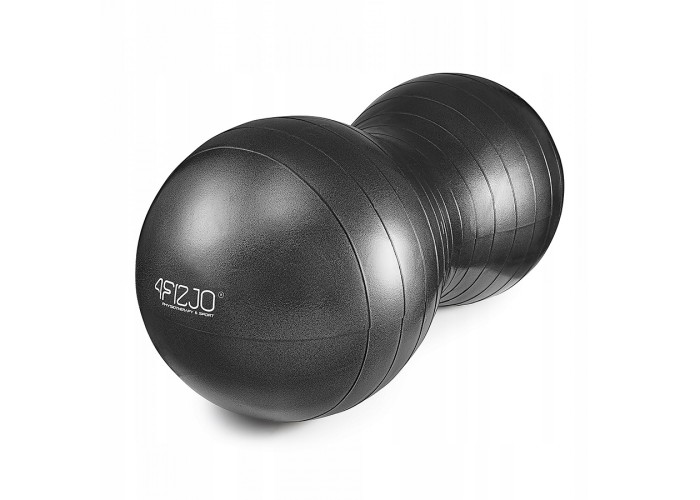 М'яч для фітнесу (арахіс) 4FIZJO Air Ball Peanut 45 x 90 см Anti-Burst Black (P-5907739312938)