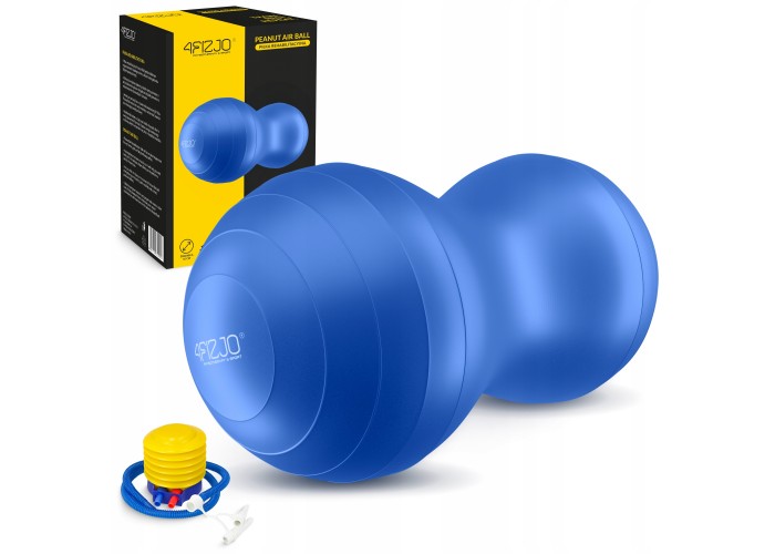 М'яч для фітнесу (арахіс) 4FIZJO Air Ball Peanut 45 x 90 см Anti-Burst Blue (P-5907739312945)