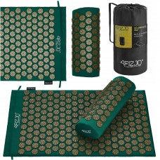 Килимок акупунктурний з валиком 4FIZJO Classic Mat Аплікатор Кузнєцова Navy Green/Gold (P-5907739313300)