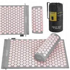 Килимок акупунктурний з валиком 4FIZJO Classic Mat Аплікатор Кузнєцова Grey/Pink (P-5907739313287)