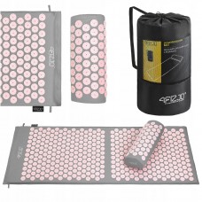 Килимок акупунктурний з валиком 4FIZJO Classic Mat XL Аплікатор Кузнєцова Grey/Pink (P-5907739313294)
