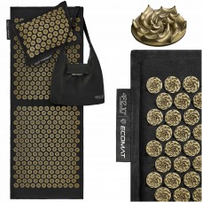 Килимок акупунктурний з подушкою 4FIZJO Eco Mat XL Аплікатор Кузнєцова Black/Gold (P-5907739313591)