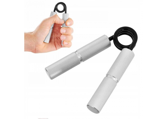 Еспандер кистьовий 4FIZJO 45 кг металевий Silver (P-5907739313386)