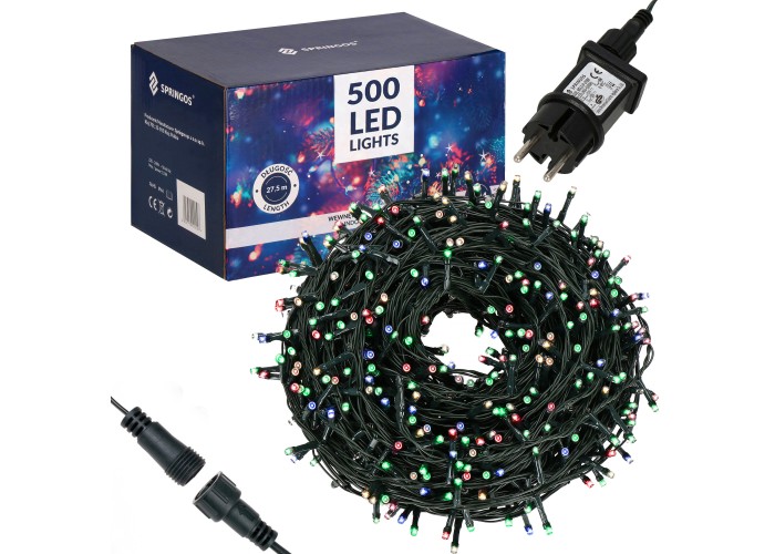 Гірлянда вулична (зовнішня) Springos 25 м 500 LED CL0522 Mix