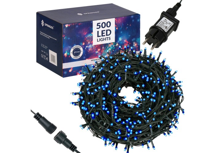 Гірлянда вулична (зовнішня) Springos 25 м 500 LED CL0523 Blue