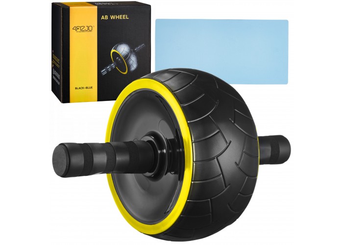 Ролик (гімнастичне колесо) для преса 4FIZJO Ab Wheel XL Black/Yellow (P-5907739314444)