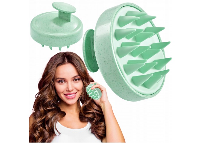 Щітка-масажер 4FIZJO для миття голови Green (P-5907739315168)