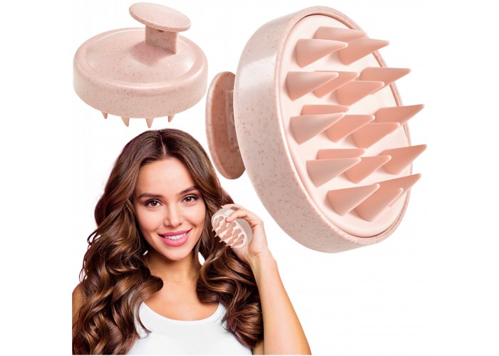 Щітка-масажер 4FIZJO для миття голови Light Pink (P-5907739315175)