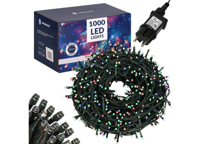 Гірлянда вулична (зовнішня) Springos 50 м 1000 LED CL1002 Mix