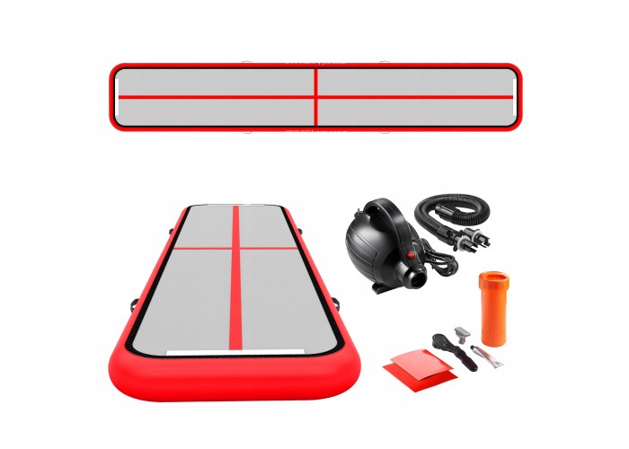 Мат гімнастичний надувний 4FIZJO Air Track Mat 600 x 100 x 15 см White/Red (P-5907739311801)