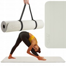 Килимок (мат) спортивний 4FIZJO TPE 180 x 60 x 0.6 см для йоги та фітнесу Grey/Black (P-5907739317100)