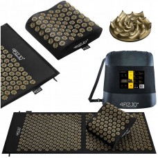 Килимок акупунктурний з подушкою 4FIZJO Ergo Mat XL Аплікатор Кузнєцова Black/Gold (P-5907739313843)