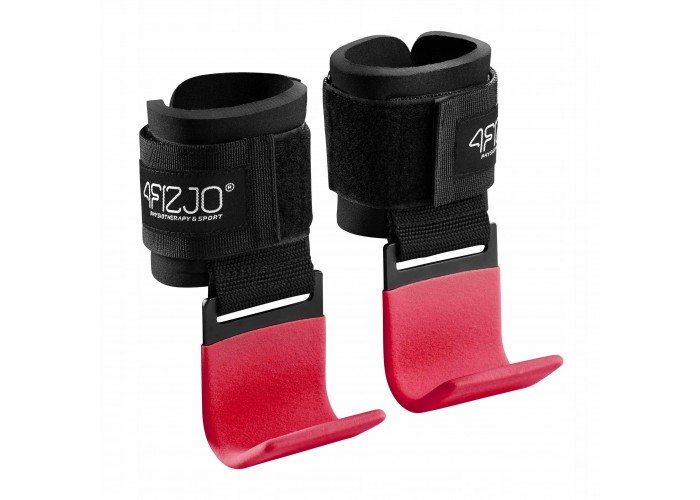 Гачки для перекладини та тяги 4FIZJO Hooks Black/Red (P-5907739314789)