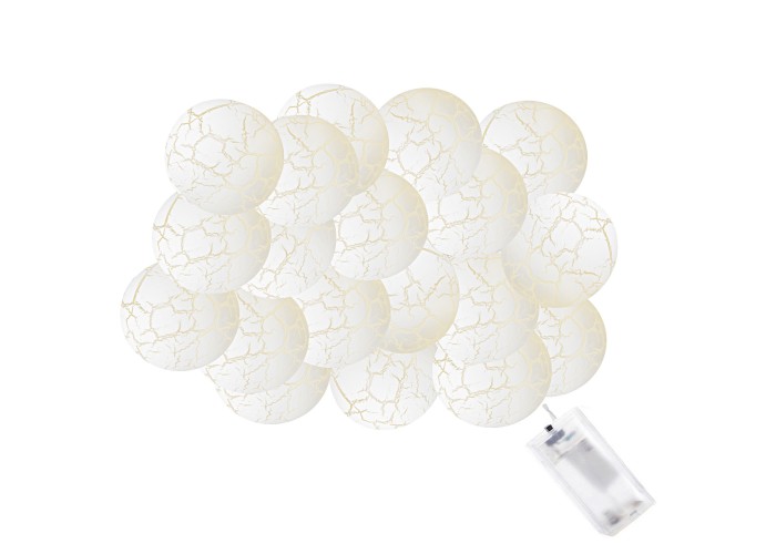 Гірлянда на батарейках Springos Cracked Cotton Balls 2 м 10 LED CL0069 Warm White
