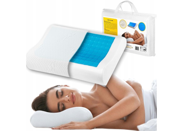 Подушка ортопедична 4FIZJO Ergo+ 40 x 60 см охолоджуюча для сну White (P-5907739317025)