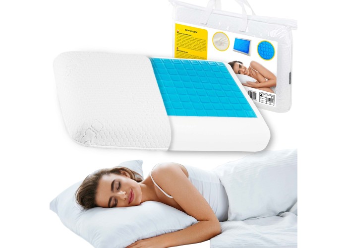 Подушка ортопедична 4FIZJO Med+ 40 x 60 см охолоджуюча для сну White (P-5907739317049)