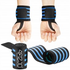 Бинти для зап'ясть (кистьові бинти) 4FIZJO Wrist Wraps Black/Blue (P-5907739317445)