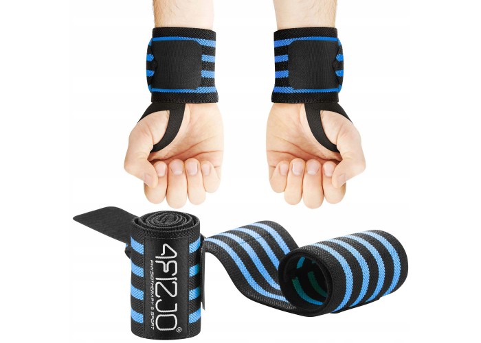 Бинти для зап'ясть (кистьові бинти) 4FIZJO Wrist Wraps Black/Blue (P-5907739317445)