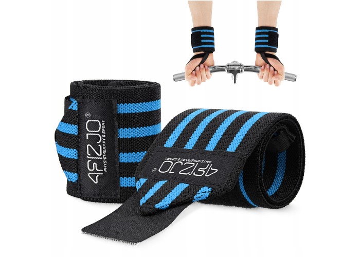 Бинти для зап'ясть (кистьові бинти) 4FIZJO Wrist Wraps Black/Blue (P-5907739317445)