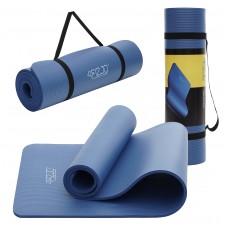 Килимок (мат) спортивний 4FIZJO NBR 180 x 60 x 1 см для йоги та фітнесу Navy Blue (P-5907739316974)