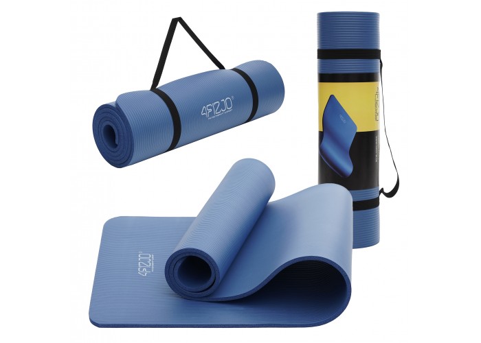 Килимок (мат) спортивний 4FIZJO NBR 180 x 60 x 1 см для йоги та фітнесу Navy Blue (P-5907739316974)