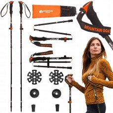 Трекінгові палиці Mountain Goat Pro+ 43-130 см Black/Orange (P-5907739318251)