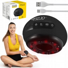Масажна вакуумна банка 4FIZJO акумуляторна з ІЧ прогрівом Black (P-5907739318695)