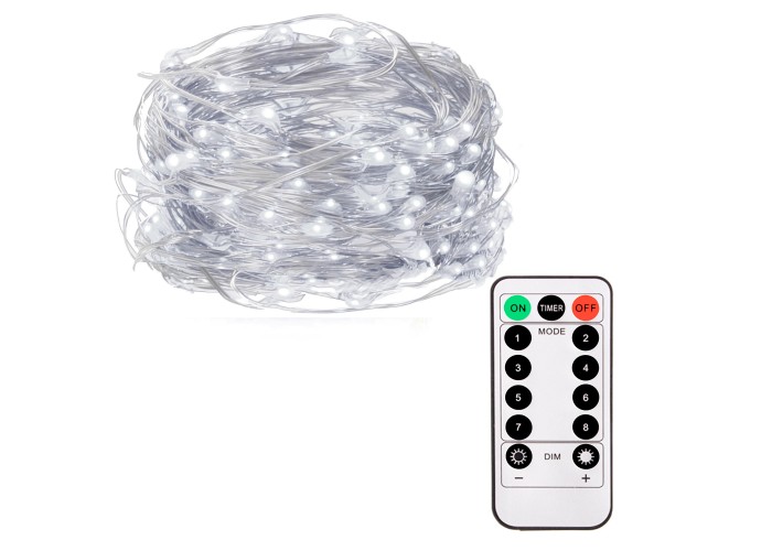 Гірлянда на батарейках Springos 4.9 м 50 LED Pilot CL0106 Cold White