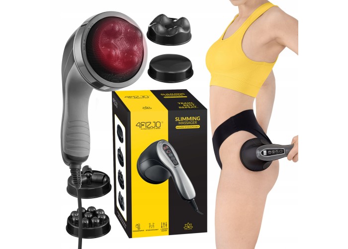 Ручний антицелюлітний масажер для тіла 4FIZJO Body Shaping 4 в 1 Black (P-5907739319128)
