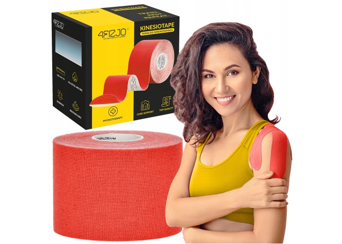 Стрічка кінезіологічна (кінезіо тейп) 4FIZJO 5 см x 5 м Red (P-5907739318800)